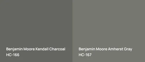 HC-166 Kendall Charcoal vs HC-167 Amherst Gray