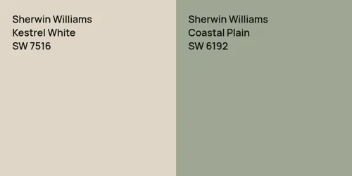 SW 7516 Kestrel White vs SW 6192 Coastal Plain