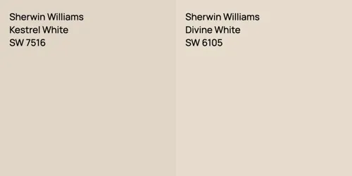 SW 7516 Kestrel White vs SW 6105 Divine White