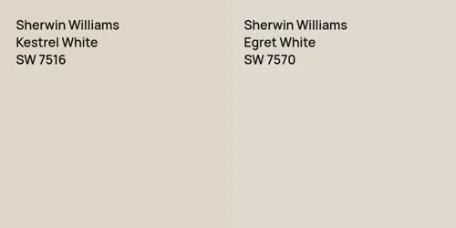 SW 7516 Kestrel White vs SW 7570 Egret White