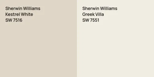 SW 7516 Kestrel White vs SW 7551 Greek Villa