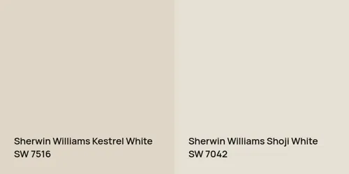 SW 7516 Kestrel White vs SW 7042 Shoji White