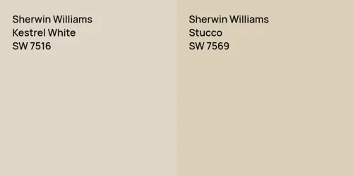 SW 7516 Kestrel White vs SW 7569 Stucco