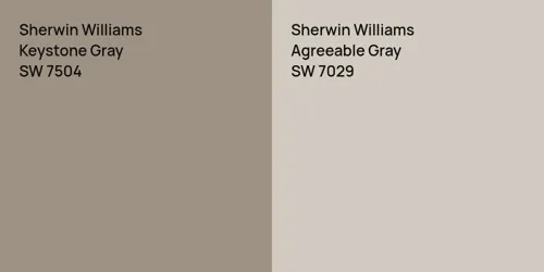 SW 7504 Keystone Gray vs SW 7029 Agreeable Gray