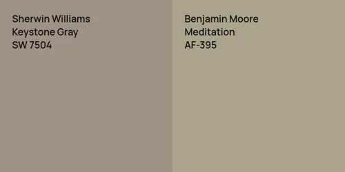 SW 7504 Keystone Gray vs AF-395 Meditation