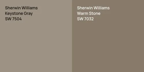 SW 7504 Keystone Gray vs SW 7032 Warm Stone