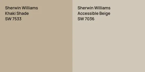 SW 7533 Khaki Shade vs SW 7036 Accessible Beige