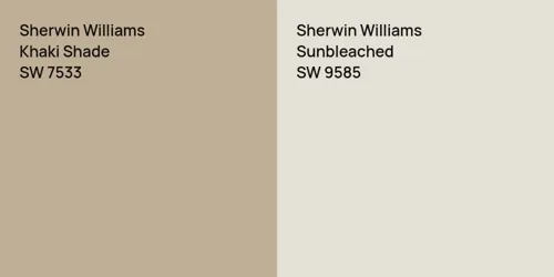 SW 7533 Khaki Shade vs SW 9585 Sunbleached