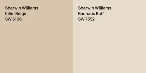 SW 6106 Kilim Beige vs SW 7552 Bauhaus Buff