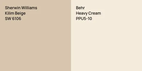 SW 6106 Kilim Beige vs PPU5-10 Heavy Cream