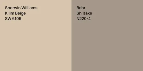 SW 6106 Kilim Beige vs N220-4 Shiitake