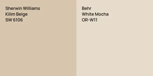 SW 6106 Kilim Beige vs OR-W11 White Mocha