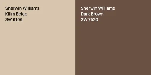 SW 6106 Kilim Beige vs SW 7520 Dark Brown