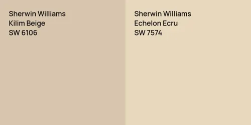 SW 6106 Kilim Beige vs SW 7574 Echelon Ecru