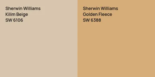 SW 6106 Kilim Beige vs SW 6388 Golden Fleece