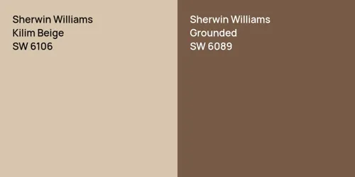 SW 6106 Kilim Beige vs SW 6089 Grounded