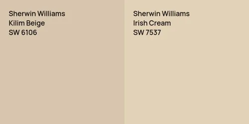 SW 6106 Kilim Beige vs SW 7537 Irish Cream