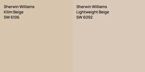 SW 6106 Kilim Beige vs SW 6092 Lightweight Beige