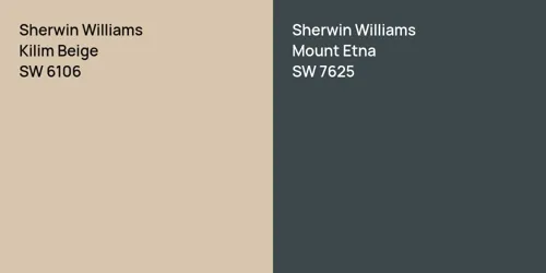 SW 6106 Kilim Beige vs SW 7625 Mount Etna