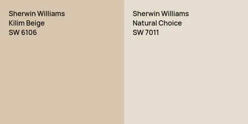 SW 6106 Kilim Beige vs SW 7011 Natural Choice