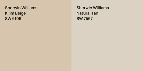 SW 6106 Kilim Beige vs SW 7567 Natural Tan