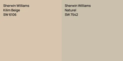 SW 6106 Kilim Beige vs SW 7542 Naturel