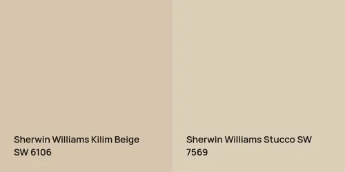 SW 6106 Kilim Beige vs SW 7569 Stucco