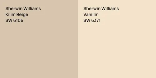 SW 6106 Kilim Beige vs SW 6371 Vanillin