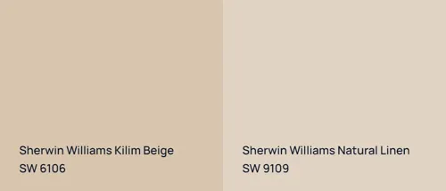 SW 6106 Kilim Beige vs SW 9109 Natural Linen