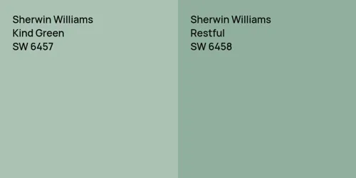 SW 6457 Kind Green vs SW 6458 Restful