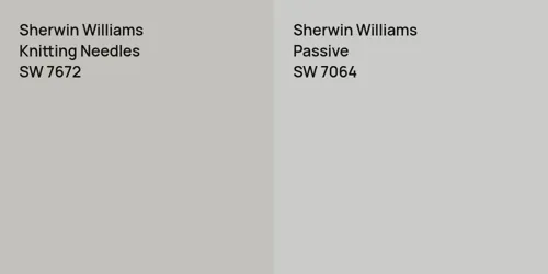 SW 7672 Knitting Needles vs SW 7064 Passive