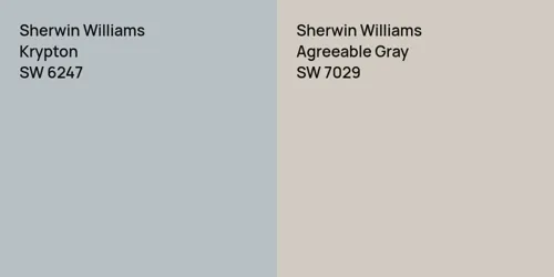 SW 6247 Krypton vs SW 7029 Agreeable Gray