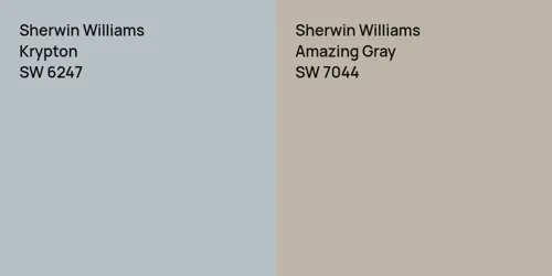 SW 6247 Krypton vs SW 7044 Amazing Gray