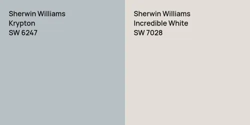 SW 6247 Krypton vs SW 7028 Incredible White