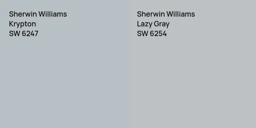 SW 6247 Krypton vs SW 6254 Lazy Gray