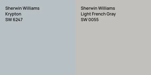 SW 6247 Krypton vs SW 0055 Light French Gray