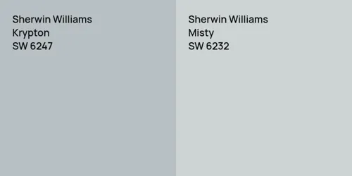 SW 6247 Krypton vs SW 6232 Misty