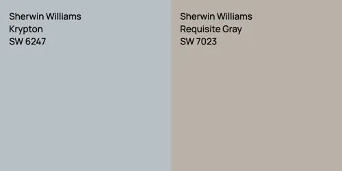 SW 6247 Krypton vs SW 7023 Requisite Gray