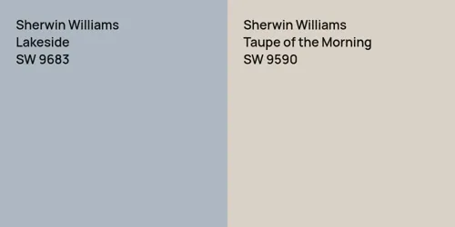 SW 9683 Lakeside vs SW 9590 Taupe of the Morning