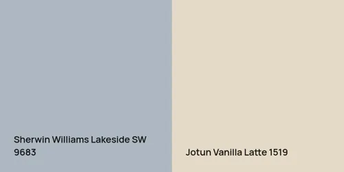 SW 9683 Lakeside vs 1519 Vanilla Latte