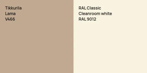 V466 Lama vs RAL 9012 Cleanroom white