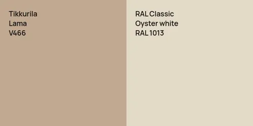 V466 Lama vs RAL 1013  Oyster white