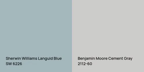 SW 6226 Languid Blue vs 2112-60 Cement Gray