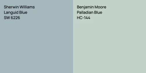 SW 6226 Languid Blue vs HC-144 Palladian Blue