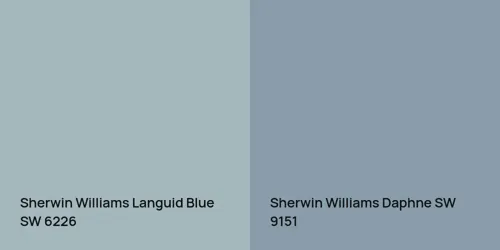 SW 6226 Languid Blue vs SW 9151 Daphne