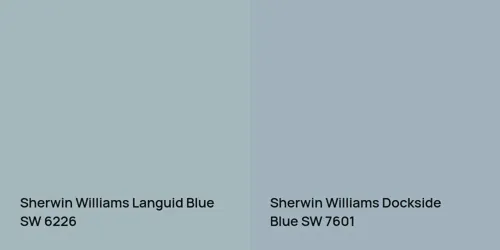 SW 6226 Languid Blue vs SW 7601 Dockside Blue