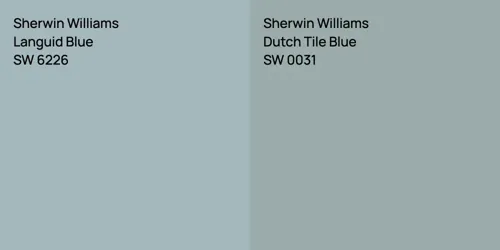 SW 6226 Languid Blue vs SW 0031 Dutch Tile Blue