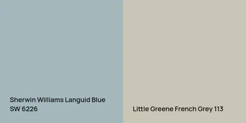 SW 6226 Languid Blue vs 113 French Grey