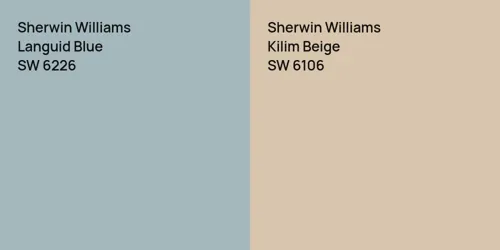 SW 6226 Languid Blue vs SW 6106 Kilim Beige