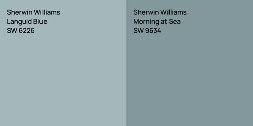 SW 6226 Languid Blue vs SW 9634 Morning at Sea